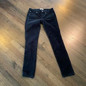 Madewell Black Skinny Cords Corduroy Pants 26 EUC